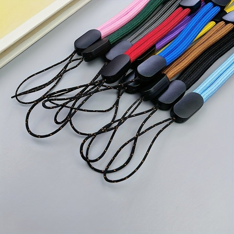 Solid Color Short Mobile Phone Lanyard, Adjustable Lanyard, Water Cup, Flashlight Pendant, Accessories, Thick Wrist Rope, Anti-lost Lanyard - Image 8