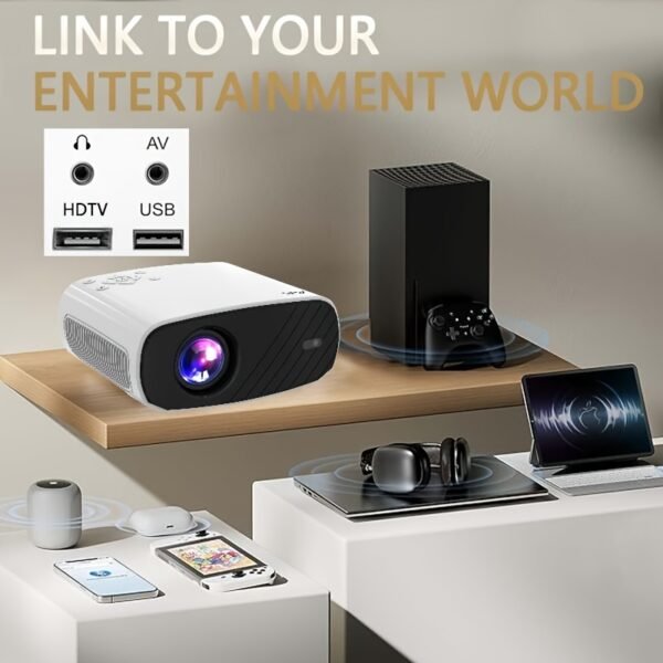 VEXY Android Projector with WIFI Full HD 500 ANSI lumens Home Theater Bedroom Living Room Portable Smart Projector Compatible with HDTV, USB, AV, Fire Stick, PS5, DVD, Laptop, Desktop - Image 10