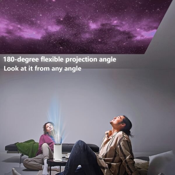 XYA Mini Projector, 1080P HD LCD Display, 4:3 Aspect Ratio, 100-199 Lumens, Table Mount, Remote Control, Auto Keystone, 180° Rotation, 3.3meter Screen, for Laptop/PC/Smartphone, No Battery, C-Plug, White - Image 11