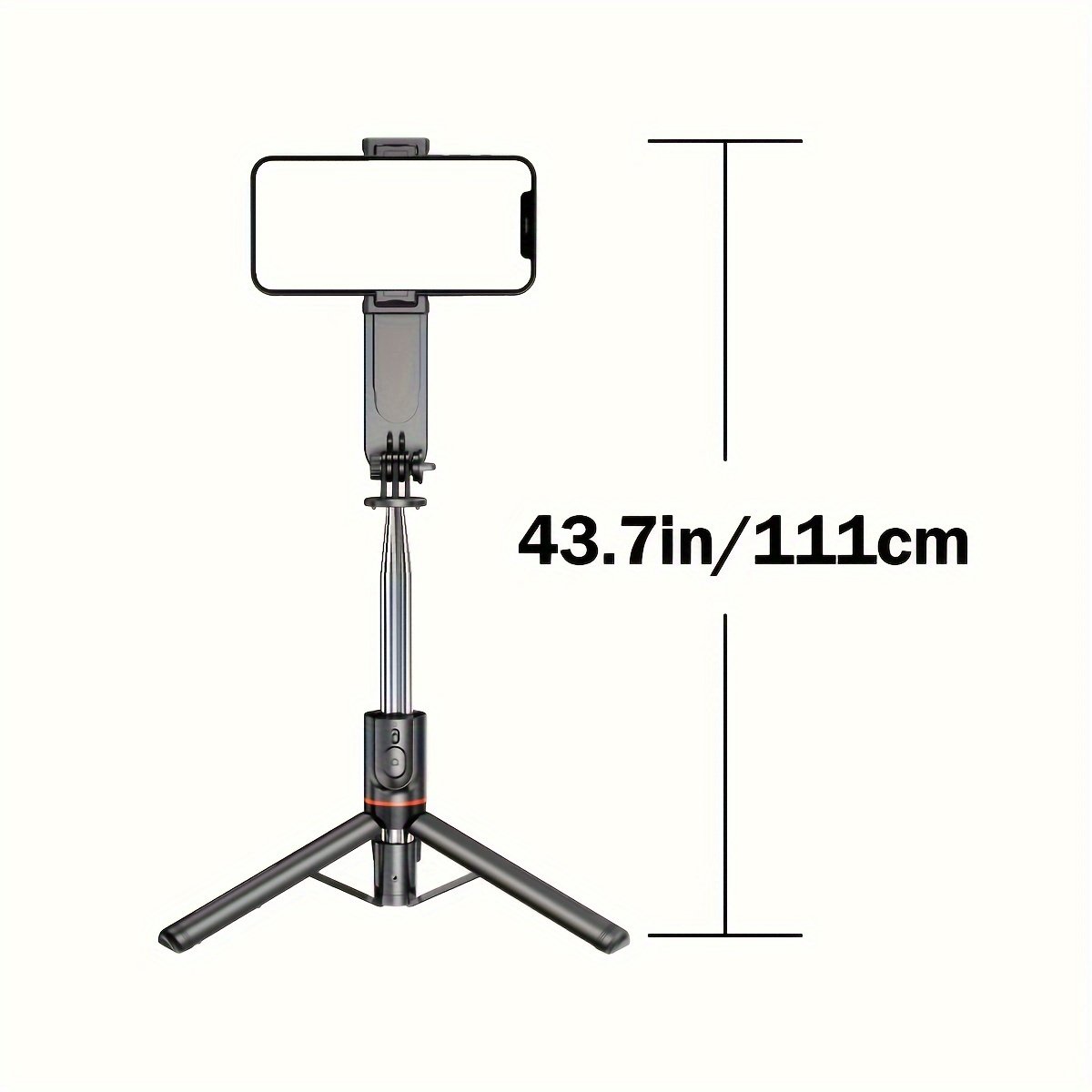 1pc Stainless Steel Selfie Stick with Wireless Remote Fill Light, Battery Powered, ≤36V, Multi-functional Handheld Travel Stand for iPhone/Android, Outdoor Live Photo Shooting, Ideal Gift - Image 8