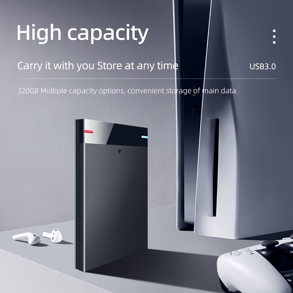 Small Capacity External Hard Drive, 320G Portable Hard Drive, Portable External Storage Hard Drive, USB3.0 High-speed Reading and Writing, Mechanical Hard Drive, Supports Notebook, Mobile Phone and Computer - Image 8
