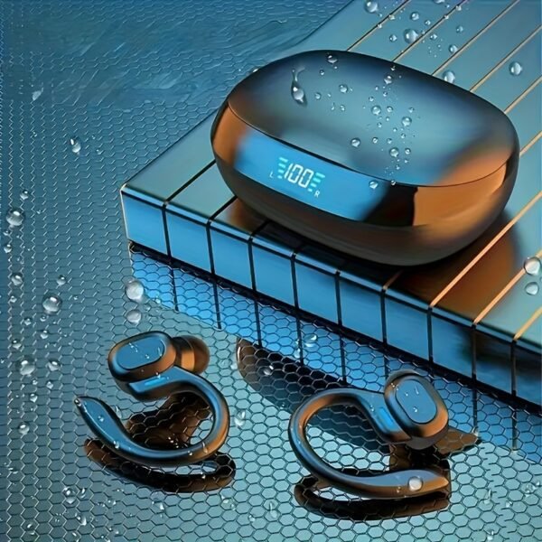 Wireless Earphones with Charging Case, Charging Display Suitable for Smartphones, Stereo Earphones with Microphone, Automatic Pairing, Long-lasting Battery Life - Image 4