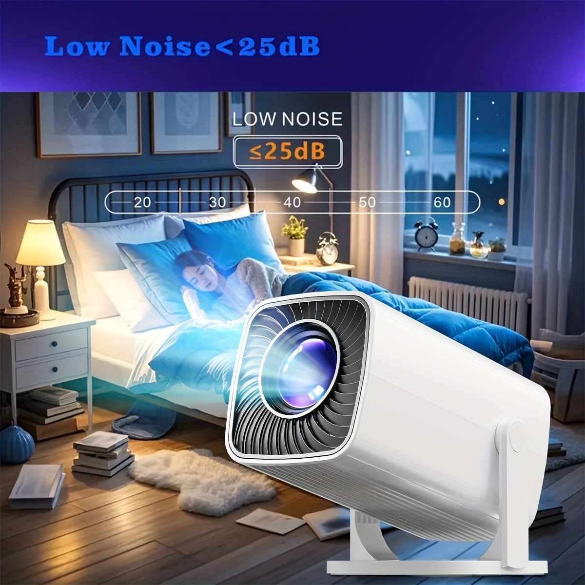 2025 Smart Portable Mini Projector with a 180° Flexible Projection Angle, Suitable for Home Theaters, Compatible with USB, AV, TV Box, Laptops, And SD Memory Cards - Enhance Your Movie, TV, And Gaming Experience for Office, School, And Meetings.