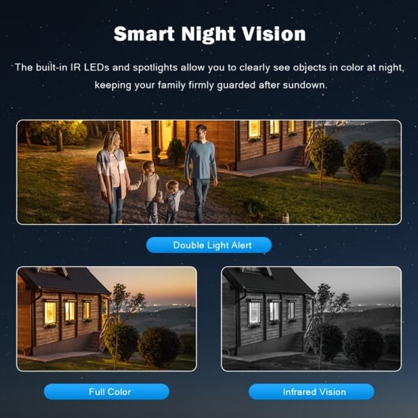 1pc 12MP Ultra HD WiFi Outdoor Camera, 3-Lens PTZ Security Monitor with 10X Zoom, 355° Rotatable Tilt, Color Night Vision, AI Motion Detection, Two-Way Audio, Wall Mount, Non-Waterproof, European Standard Plug, 110V-240V, App Control, Audio Alerts, Withou - Image 16