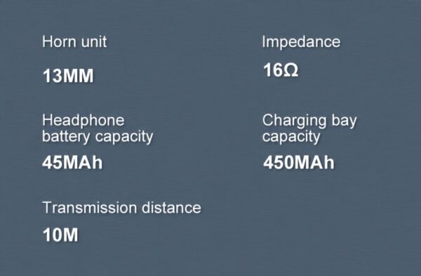 Wireless Headphones, ENC Noise Reduction V5.3 Headphones, 13mm Speaker, 30 Hours Playback Time, Built-in Noise Reduction Microphone, Type-C Fast Charging Box, Stereo for iPhone and for Android, with Digital Display - Image 18