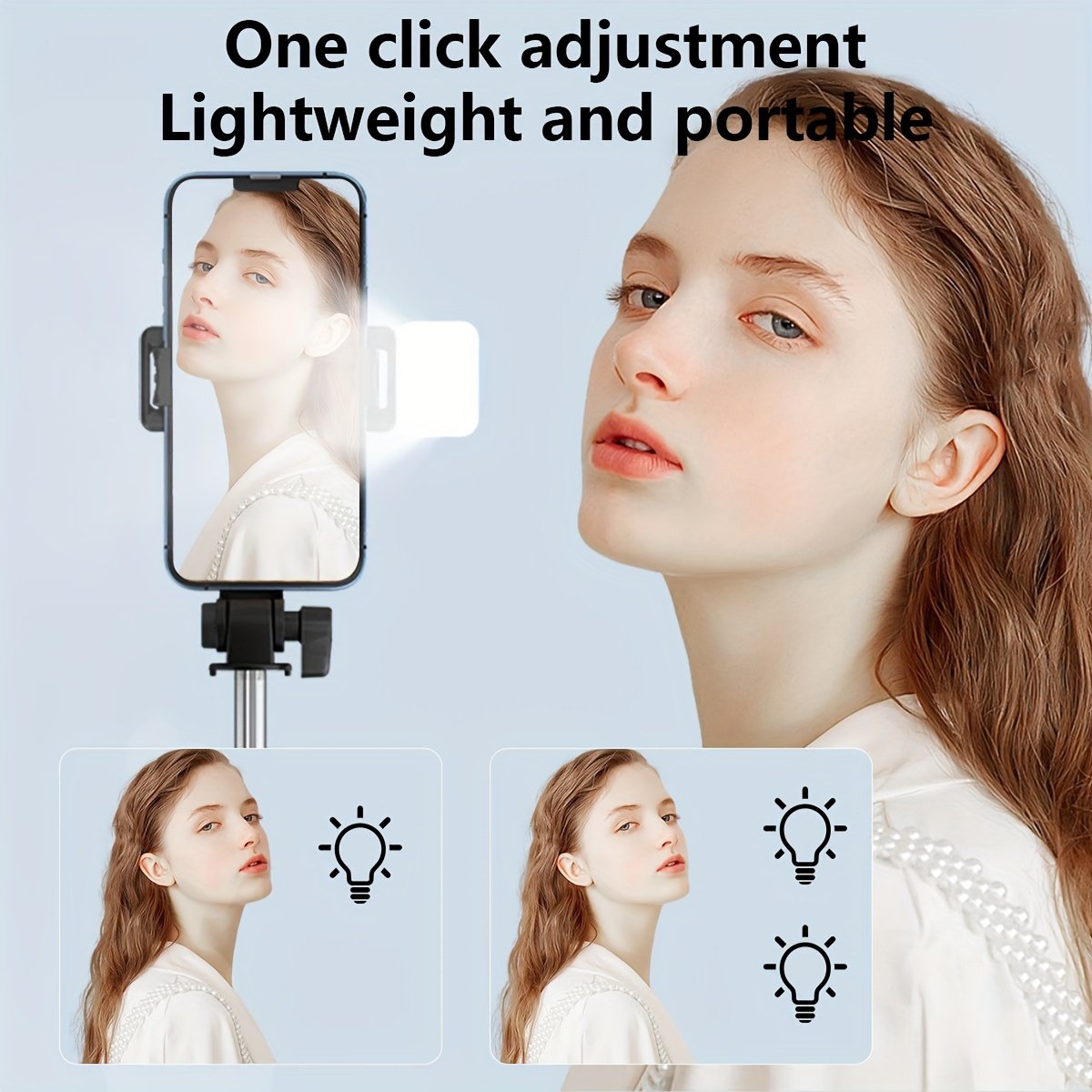 Selfie Stick with Tripod Stand, Portable Wireless Remote Control, 36V Battery Operated, Mini Size for Travel, Essential for Mobile Photography and Videography - Image 12