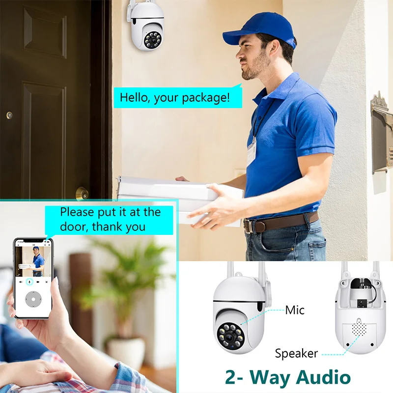 1MP WiFi Camera 2.4G Security Surveillance PTZ IR Night Vision Motion Detection Home Security Camera with 2 Antennas for Child - Image 6