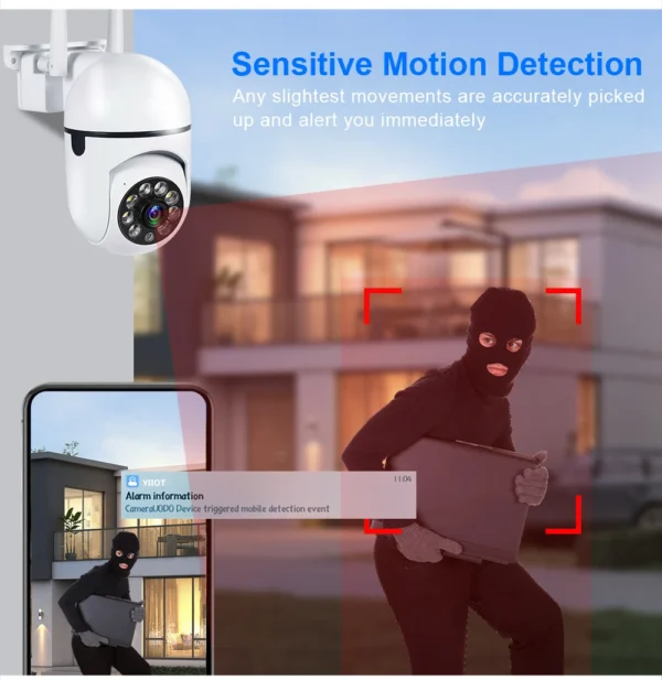 8MP Wireless Security Surveillance PTZ Camera Wifi IP Outdoor 4X Zoom Cameras AI Human Tracking Two-way Audio HD Night Color Cam - Image 16