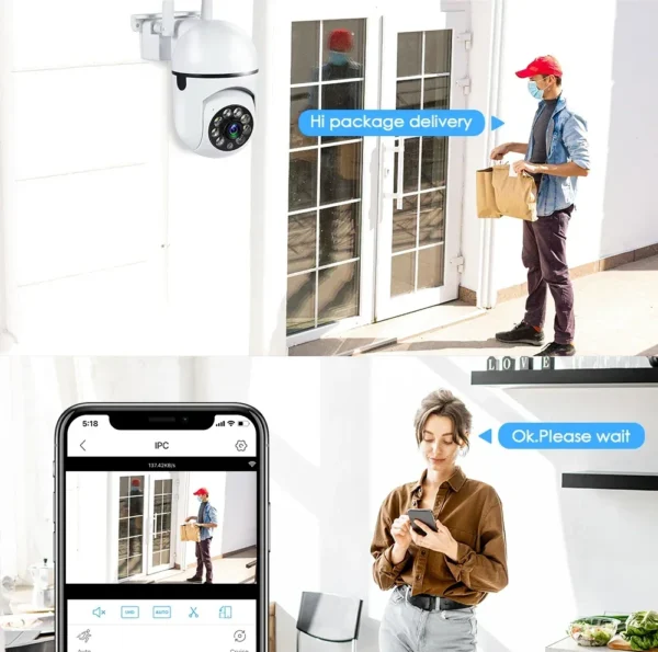 5MP Wifi Video Surveillance Camera 5G CCTV PTZ IP Camera Smart Human Tracking 4X Zoom Night Vision Full Color Outdoor Waterproof - Image 11