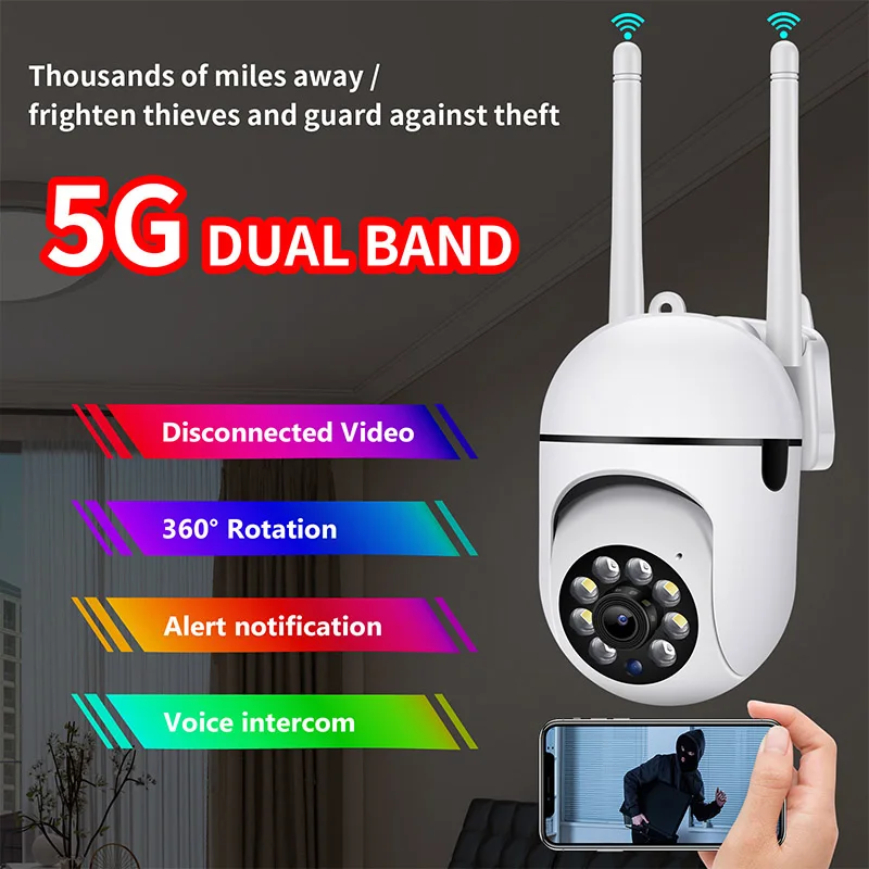 1MP WiFi Camera 2.4G Security Surveillance PTZ IR Night Vision Motion Detection Home Security Camera with 2 Antennas for Child - Image 7
