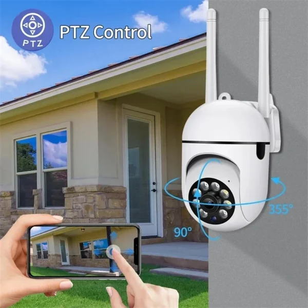5G Wifi Video Surveillance Camera 5MP CCTV PTZ IP Camera Smart Human Tracking 4X Zoom Night Vision Full Color Outdoor Waterproof - Image 4