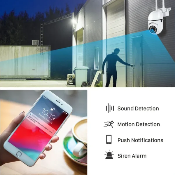 5G Wifi Video Surveillance Camera 5MP CCTV PTZ IP Camera Smart Human Tracking 4X Zoom Night Vision Full Color Outdoor Waterproof - Image 12
