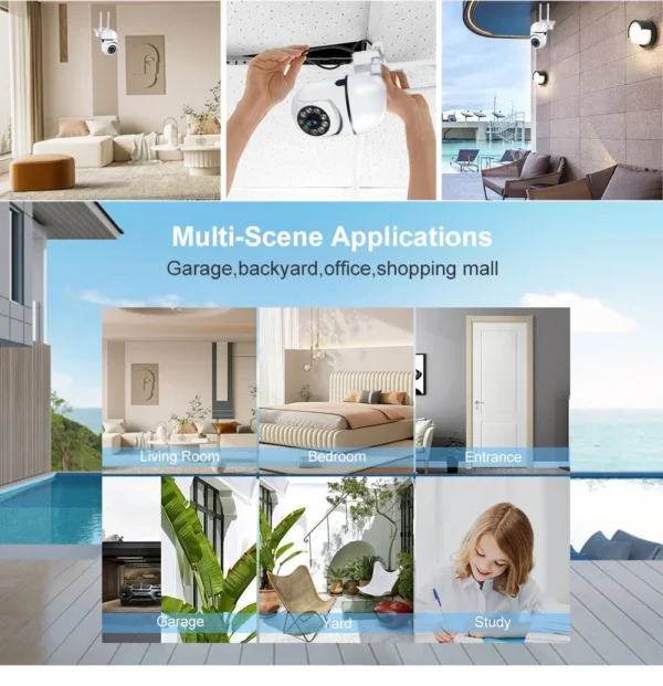 5G Wifi Video Surveillance Camera 5MP CCTV PTZ IP Camera Smart Human Tracking 4X Zoom Night Vision Full Color Outdoor Waterproof - Image 15