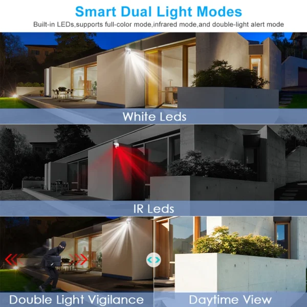 8MP Wireless Security Surveillance PTZ Camera Wifi IP Outdoor 4X Zoom Cameras AI Human Tracking Two-way Audio HD Night Color Cam - Image 5