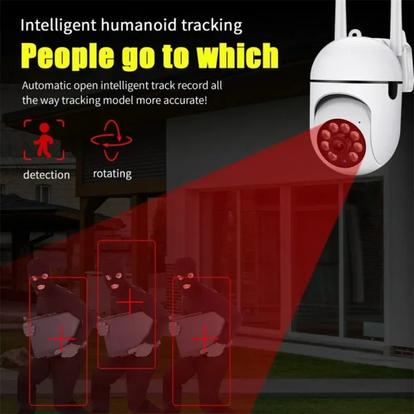 5G Wifi Video Surveillance Camera 5MP CCTV PTZ IP Camera Smart Human Tracking 4X Zoom Night Vision Full Color Outdoor Waterproof - Image 13