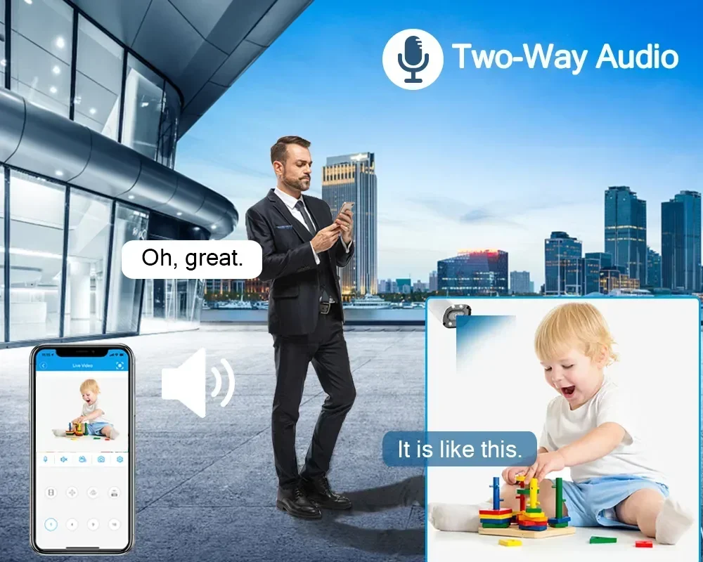 2.4/5G WiFi IP Camera Wireless Security Surveillance Camera Two way audio PTZ Move To Follow Security Protection Cameras Home - Image 14