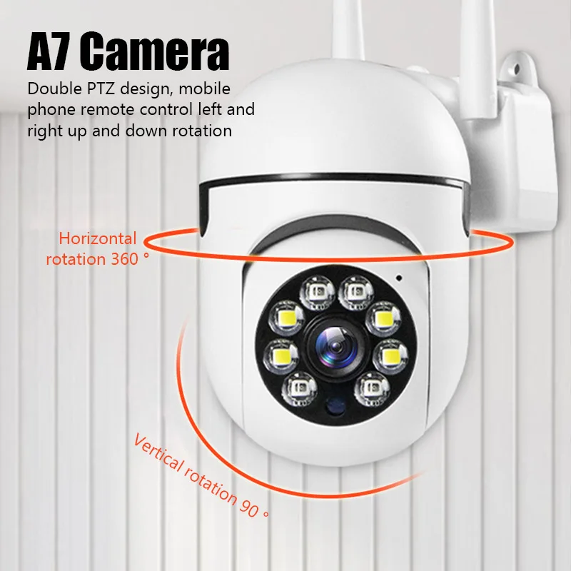 1MP WiFi Camera 2.4G Security Surveillance PTZ IR Night Vision Motion Detection Home Security Camera with 2 Antennas for Child - Image 4