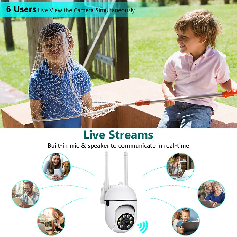 1MP WiFi Camera 2.4G Security Surveillance PTZ IR Night Vision Motion Detection Home Security Camera with 2 Antennas for Child - Image 8