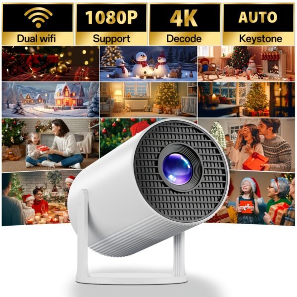 This High-Definition Mini Projector Features Wifi Connectivity, Automatic Keystone Correction, And a Bright LED Display. It Is Compatible with Ios, Android, And Windows, And Works with TV Sticks, Smartphones, PS4, And USB Devices. It Includes a Remote Con - Image 3