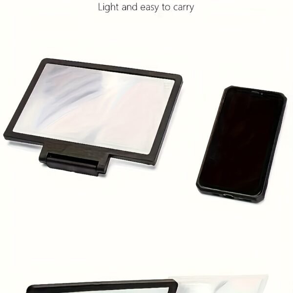1 3D HD Mobile Phone Screen Magnifier, Portable Smartphone Amplifier, Foldable Desktop Stand, Plastic, No Mobile Phone Battery Required - Image 5