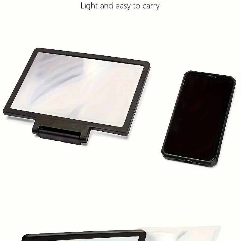 1 3D HD Mobile Phone Screen Magnifier, Portable Smartphone Amplifier, Foldable Desktop Stand, Plastic, No Mobile Phone Battery Required - Image 5