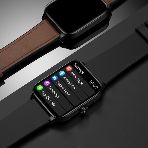 1pc Coiusor Men'S Smart Watch - 4.7cm HD Full Touch Screen, IP68 Waterproof, USB Rechargeable, Silicone Strap, Sports Style, Pedometer, Message Push, Call Function, Compatible with iPhone/Android - Image 4