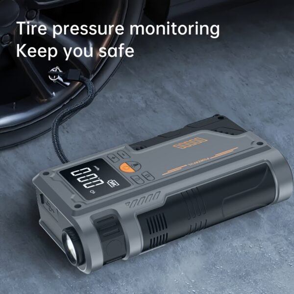 TENGQU Semi-Automatic Car Jump Starter with Portable Air Compressor, Multi-Function Tire Inflator, PVC Material, Non-Waterproof, USB Charging, Operating Voltage ≤36V, 2500A Peak for 12V Vehicles, 8L Gas/6.5L Diesel Engine - Christmas Festival Gift - Image 6