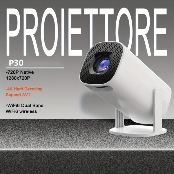 Projector P30 Mini Home Wall Projection 4K Ultra HD Projector Dual WIFI Wireless Portable Projector - Image 6