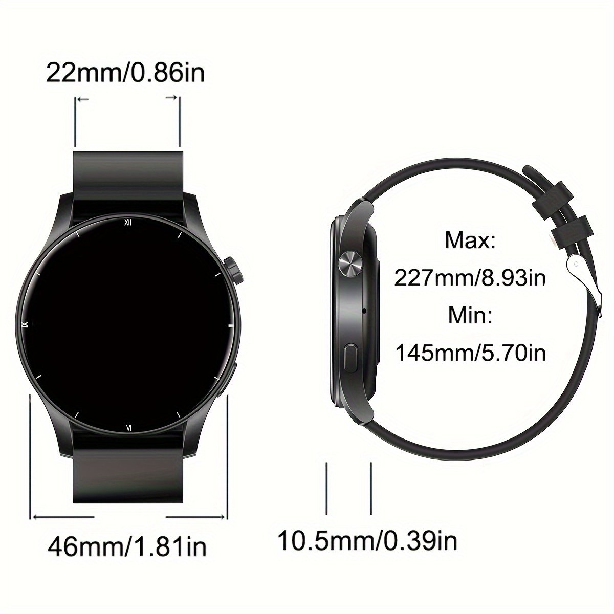 1pc V25Z Smart Watch with Call Function, Pedometer, Calorie Counter, Compatible with Android & iPhone, Wireless 5.3, USB Charging, 3.53cm TFT Screen, 360p Resolution, 90% Screen Ratio, AB5681G Chip, Rechargeable Lithium Polymer Battery, Plastic Body, Sili - Image 4