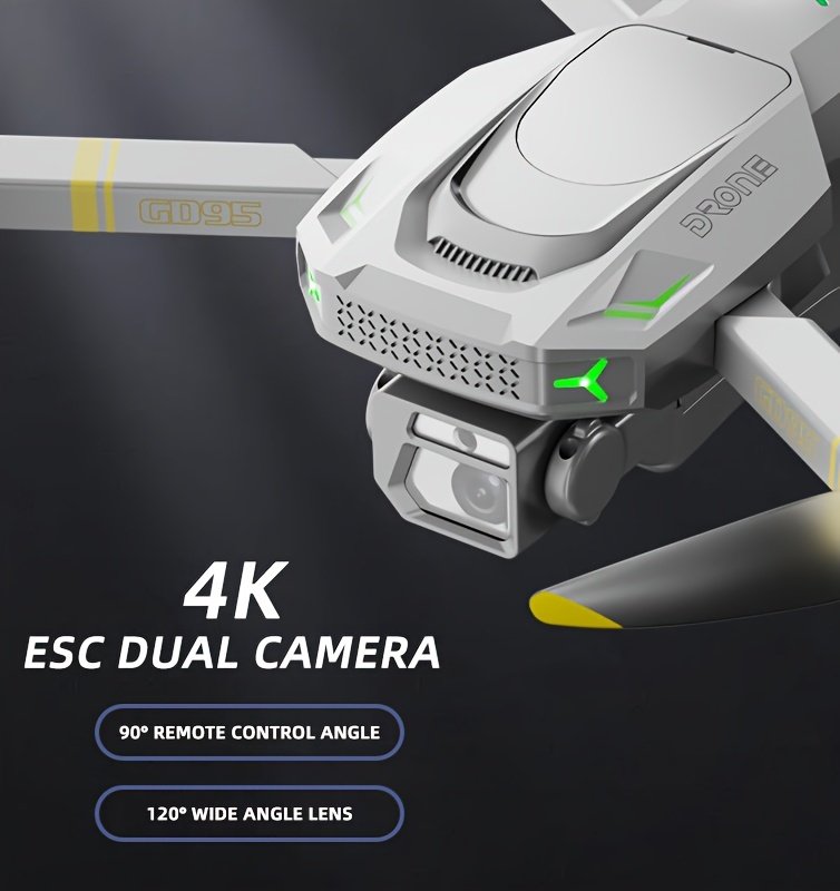GD95 Brushless Motor Drone with Dual HD Cameras - Anti-Shake ESC, 360° Obstacle Avoidance, Hover Function, 120° Wide Angle Lens, 2.4GHz Signal, 100m Remote Control, 2000mAh Battery - Includes Spare Propeller, Storage Bag & Protective Cover - Image 15