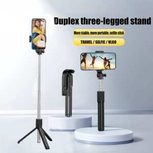 1pc Selfie Stick with Wireless Link Function, 360-degree Rotation, Mobile Phone Tripod, Video Shooting, Anti-slip and Anti-shake, Essential Shooting Tool for Travel