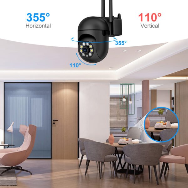 2-Pack WJG 1080p HD Wireless Security Cameras, Dual Interface Viewing, 200W Pixel Lens, Indoor/Outdoor 360° Rotatable, Baby/Pet/Home/Store Cam, 2.4G/5G WiFi, Color Night Vision, Cloud/SD Card Storage, Two-Way Audio, Smart Motion Tracking, USB Powered (No - Image 4