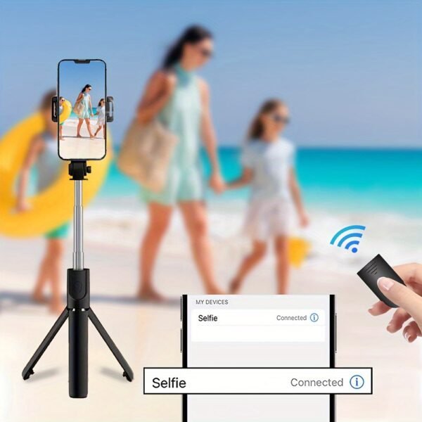 Versatile 3-in-1 Mobile Phone Selfie Stick Tripod with 360° Rotation - Ideal for Photography, Vlogging & Live Streaming | Compact, Lightweight & Travel-Friendly with Wireless Remote, Anti-Shake Feature, Compatible with All Smartphones, Selfie Stick for Ph - Image 10