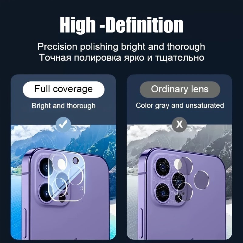 3Pcs/set Full Cover Camera Lens Protectors For IPhone 12 13 Pro Max Screen Protectors For IPhone 11 14 Pro Max Glass 15 Pro Max 15 Plus - Image 3