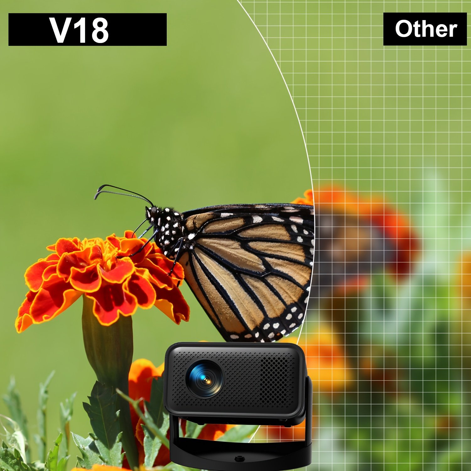 Portable Micro Native Projector - 1080P Full HD Projector with 5G Wireless Wifi, 3000 Lumens Brightness, Built-in Speaker for Living Room or Bedroom Home Theater, WIFI/USB/AV/HDTV compatible. - Image 9