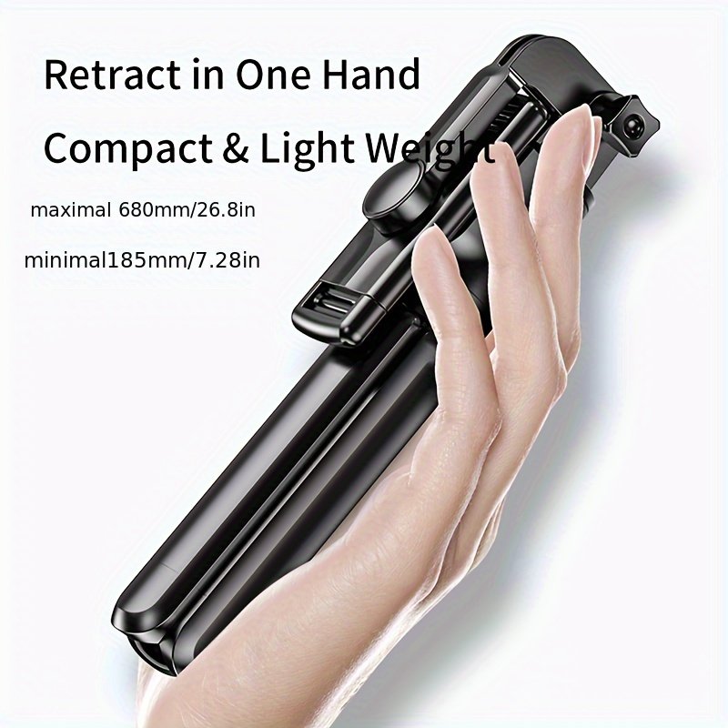 Stainless Steel Selfie Stick Tripod with Wireless Remote, 360° Rotation, Waterproof, Handheld & Tripod Stand Combo, Portable Anti-Shake Monopod for Travel, Live Streaming, and Photography - Image 5