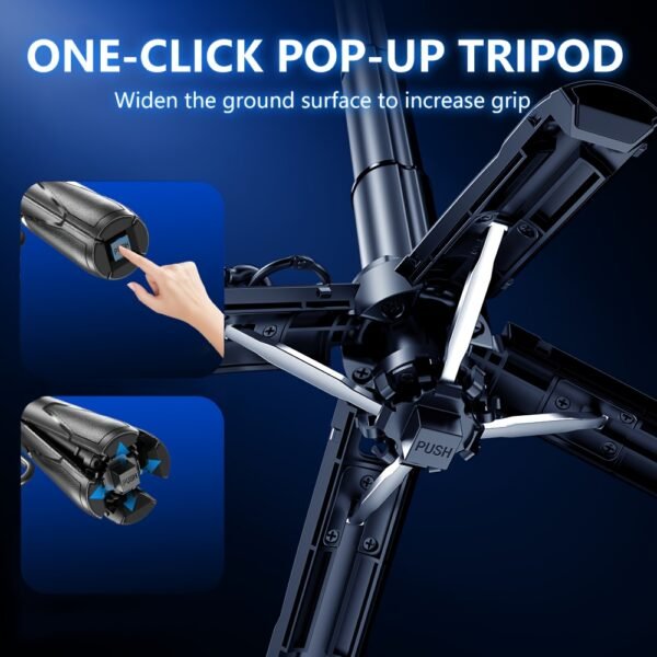 16-inch Extendable Selfie Stick with Wireless Remote, Smartphone Tripod Stand, 360° Rotating, One-Click Expandable, DSLR Style Handle, ABS Waterproof, for iPhone/Samsung/Android, Ideal for Concerts, Travel, Hiking, Live Streaming - Image 10