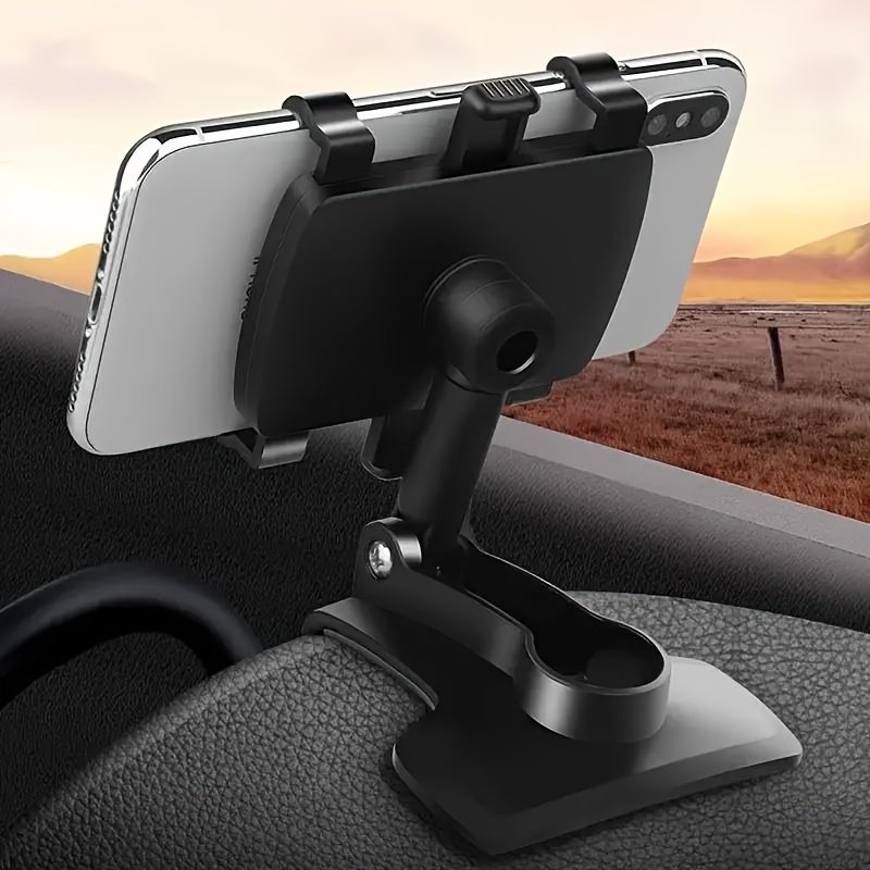 Universal - Car Phone Holder, ABS Material, Multifunctional 360° Adjustable Spring Clip, Suitable for 7.62-17.78 cm Devices - Image 2