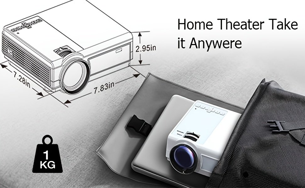 4K Projector with WiFi Portable Native 1080P Projector Outdoor Movie Projectors for Home Cinema Mini Projector Compatible with HDTV, USB, AV, Fire Stick, PS5, Projector for Smartphone Office Electronics Projector - Image 15
