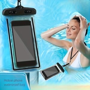 Luminous PVC Transparent Waterproof Mobile Phone Bag, Touchable Screen Bag, Suitable For Swimming, Rafting, Diving
