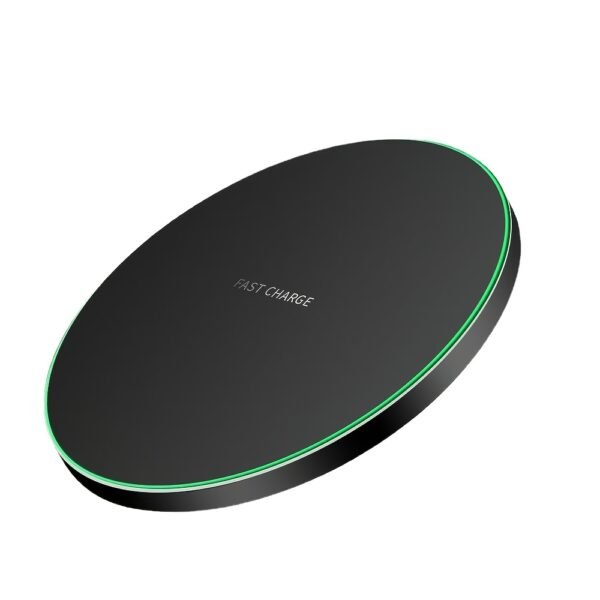 Portable Travel Charger, Round Thin Design, 15W Fast Charging Magnetic Wireless Charger with USB Connector, Compatible with Apple and for SamSung Phones, USB-Powered, 36V Max Voltage, Fast Charging Function, No Battery Required - Image 4