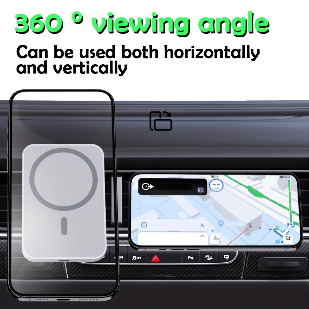 15W Fast-Charging Portable Wireless Car Charger - USB-Powered, Quick Charge Adapter with One-Handed Retrieval & Secure Placement, Ideal for Dashboard/Air Vent Mounting - Image 9