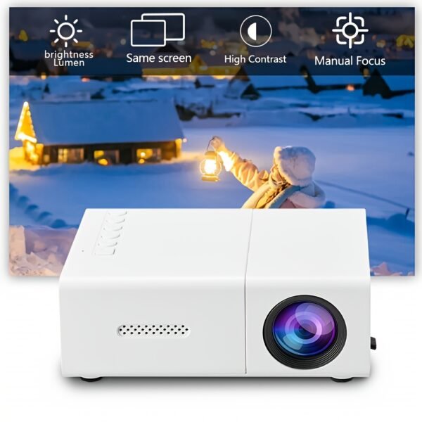 YLEEGS 3000+ Lumens Mini Projector, 1080P HD Portable Projector with Remote Control, Compatible with Multiple Devices for Home & Office Use - Perfect Christmas Gift - Image 5