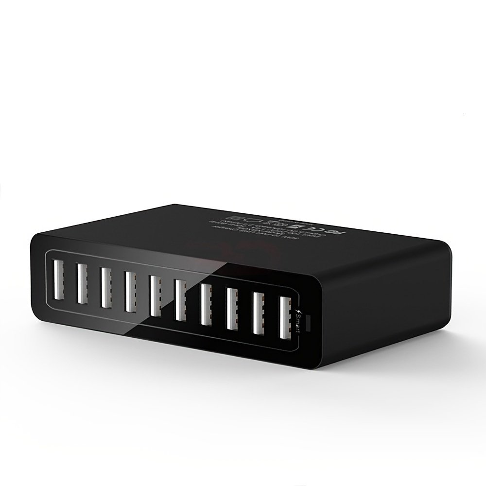 60W Fast Charging 10 Port USB Power Charging Hub PowerPort Multi-Port USB Charger EU Standard Smart Multi Protect VoltageBoost, Power Wall Station, for Samsung Tablet, iPad, iPhone and Other USB Charging - Image 6