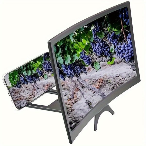 14-Inch 3D Smartphone Magnifier: HD Curved Screen Amplifier with Foldable Stand, Compatible with All Smartphones - Portable Movie, Video, and Gaming Display Accessory, Battery-Free - Image 5