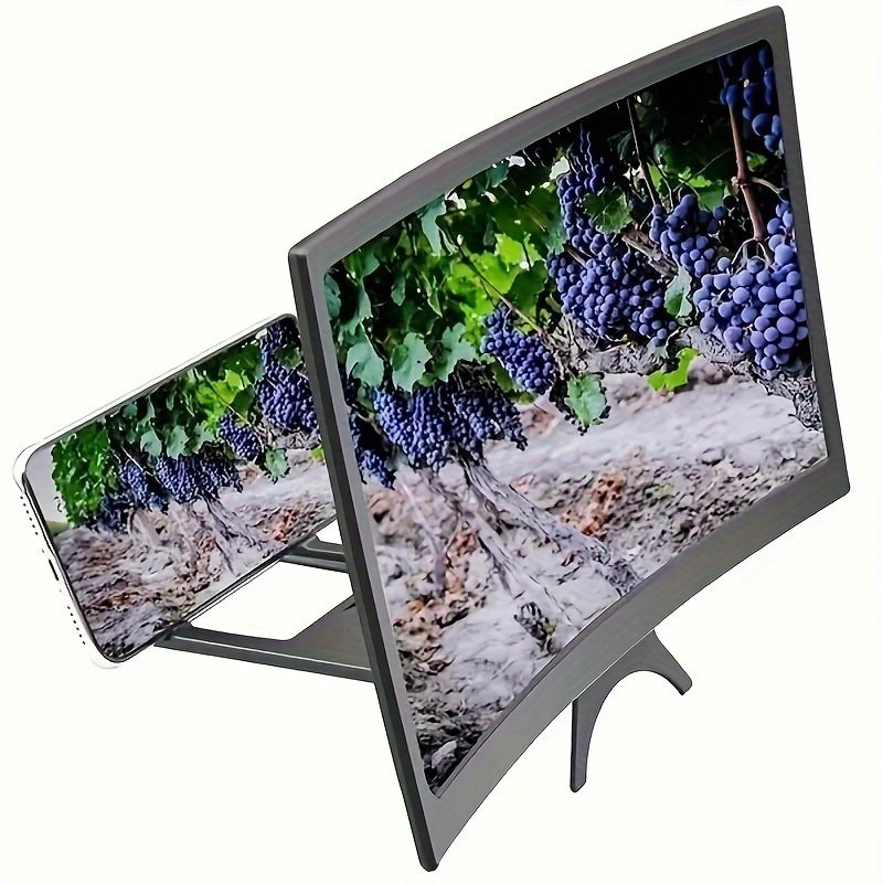 14-Inch 3D Smartphone Magnifier: HD Curved Screen Amplifier with Foldable Stand, Compatible with All Smartphones - Portable Movie, Video, and Gaming Display Accessory, Battery-Free - Image 5