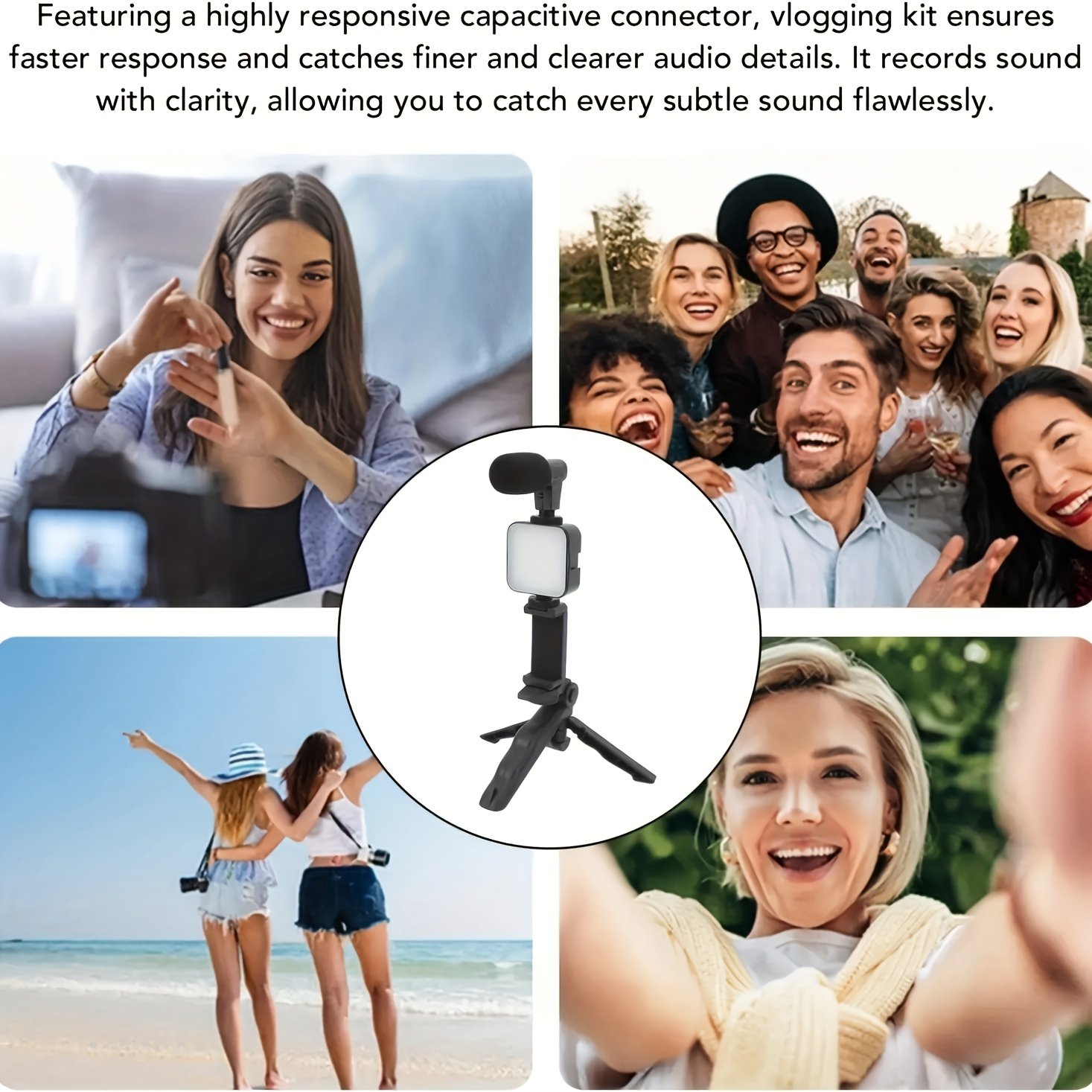 1pc 5-in-1 Smartphone Stabilizer with LED Light - Multi-Purpose Selfie Stick, Portable Handheld Gimbal, Outdoor Interview Lighting Kit, Rotatable Tripod Stand, Flexible Plastic Material - Image 9