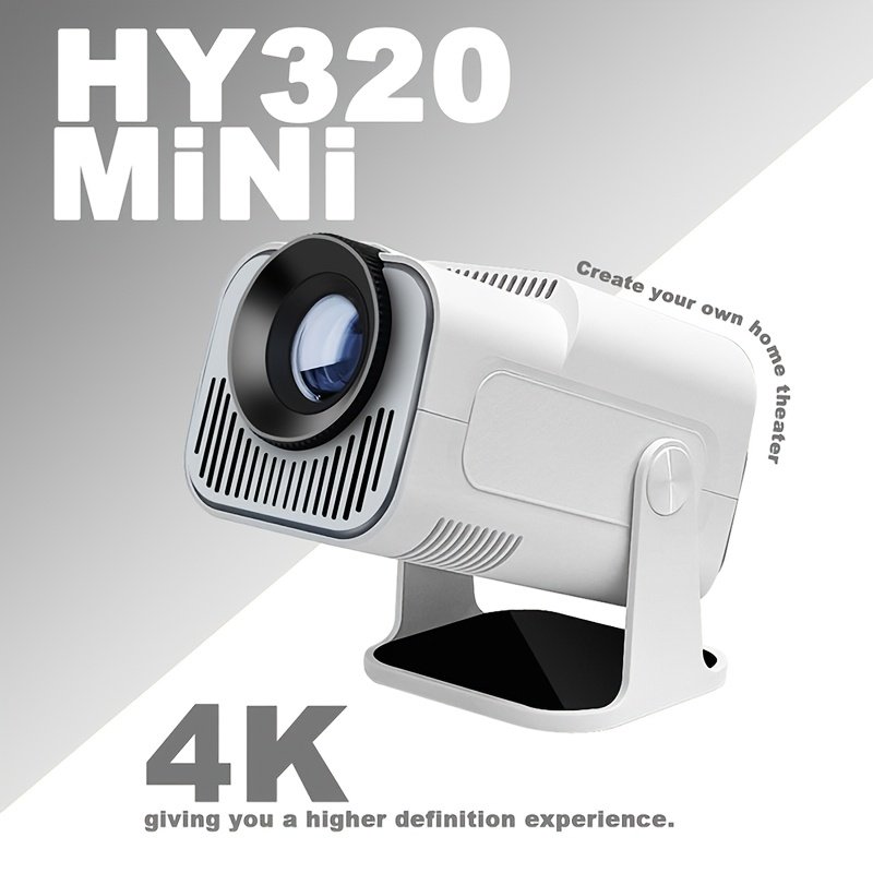 W WUDUNG HY320 Mini Projector - 720P HD, Wireless 5.0 & WiFi6, Portable Cinema with 180° Rotation, W WUDUNG - Image 4