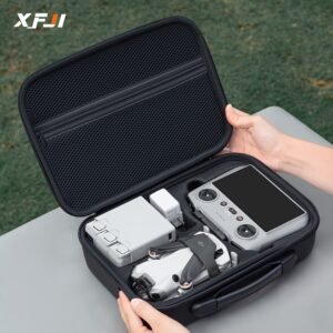 DJI Mini 4 Pro Hard Shell Carrying Case - Durable, Waterproof & Shockproof Travel Bag with Detachable Shoulder Strap for Drone and Remote Controller Storage, Handbag, Protective, EVA