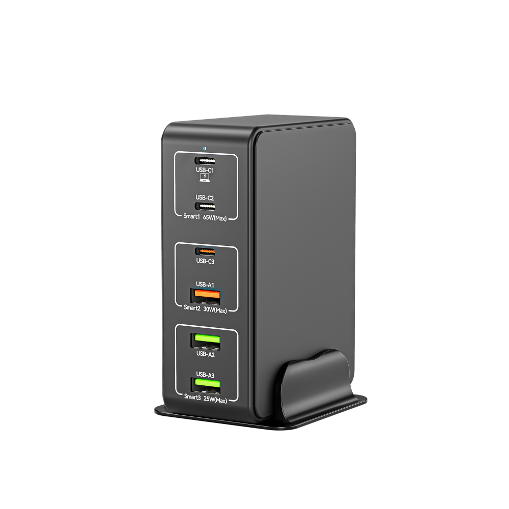 1pc FastChargePro 120W 6-Port USB Charger with 3 USB-C & 3 USB-A Ports, Multi-Device Fast Charging Station, Universal Compatibility, European Plug, 110V/220V Power Supply, for iPhone, iPad & More - Image 6